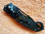 Нож складной выкидной Морской конек на кнопке с клипсой 23.5 см, numer zdjęcia 6