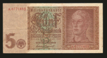 Німеччина рейх 1942 р. 5 марок. 7 цифр в серії, фото №2