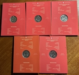 Набор из 5 памятных монет НБУ 5 грн-Восточный календарь в буклетах., фото №3