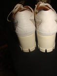 Туфли-кроссовки серебристого цвета. Кожа., фото №6