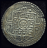 Непал мохар 1760 серебро, фото №5