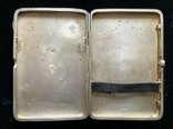 Портсигар серебро 84 пр.+золото+камень 224 грамм, фото №4