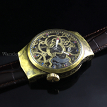 Наручний чоловічий годинник скелетон Wаndolec з механізмом Omega Swiss, 1930, маряж, фото №10