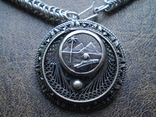 Серебро цепочка с медальоном "Сфинкс и пирамиды" 43,0см 33,80г, фото №4