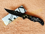 Нож на кнопке выкидной складной с клипсой 21.5 см, фото №4