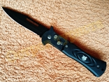 Нож складной на кнопке выкидной с клипсой 20 см, фото №4