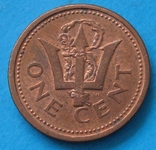 Барбадос 1 цент 1989, фото №3