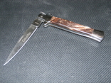Cкладной нож стилет Colunbia К032 Buffalo horn Classik italian plain (Flat Grind) stilatto, photo number 2