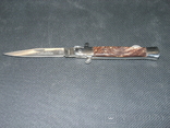 Cкладной нож стилет Colunbia К032 Buffalo horn Classik italian plain (Flat Grind) stilatto, photo number 4