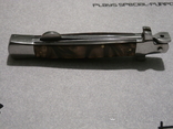 Cкладной нож стилет Colunbia К032 Buffalo horn Classik italian plain (Flat Grind) stilatto, photo number 11