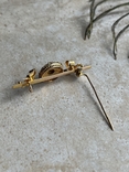 Антикварна вікторіанського золота брошка з мікро перлинами. Золото 12К, фото №3