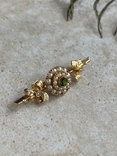 Антикварна вікторіанського золота брошка з мікро перлинами. Золото 12К, фото №5