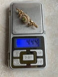 Антикварна вікторіанського золота брошка з мікро перлинами. Золото 12К, фото №10