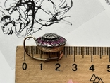 Антикварні золоті сережки з діамантами та рубінами. Золото 750. Вага 12,85 грам, фото №4