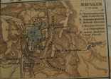 Палестина, Иерусалим. Передняя Азия, карта 1910г, 31х36 см, фото №5