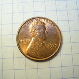 США, 1 цент 1977 г.(D), фото №2