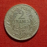 Тунис 2 франка 1924г.Французский протекторат Тунис, фото №2
