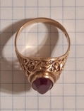 Золотой перстень с камнем СССР *583 пробы, фото №6