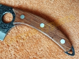 Тесак кухонный Black Steel нож топор туристический с чехлом 31,5 см, фото №7