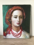 Картина, холст. масло, портрет Украинки. 50 х 40 см., фото №7