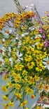 Картина натюрморт квіти Яркий букетик автор Короткова Т. Г. полотно, олія 30х30см, фото №9