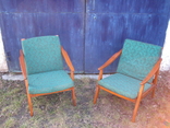 Два деревянные кресла из меб. гарнитура (кресло, кабинетный винтаж) Румыния .70-е г. ХХ в., фото №2
