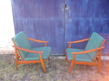 Два деревянные кресла из меб. гарнитура (кресло, кабинетный винтаж) Румыния .70-е г. ХХ в., фото №3
