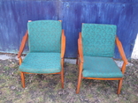 Два деревянные кресла из меб. гарнитура (кресло, кабинетный винтаж) Румыния .70-е г. ХХ в., фото №7