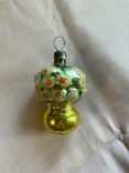 Ялинкова іграшкова ваза з квітами СРСР, фото №2