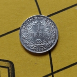 1 Марка 1914 рік. Монетний двір "Е" Мульденхюттен. Вільгельм ІІ, фото №3