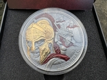 Срібна монета Цар Леонід Великий командуючий 5 Oz 5000 франків Камерун 2023 рік, фото №2