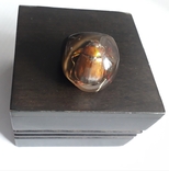 Перстень, штучний інклюз - жук золотиста бронзовка, SU, фото №2