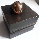 Перстень, штучний інклюз - жук золотиста бронзовка, SU, фото №7