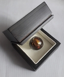 Перстень, штучний інклюз - жук золотиста бронзовка, SU, фото №8