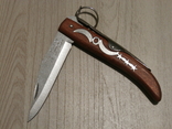 Туристический складной нож OKAPI 907E 21 см с фиксатором, ручка дерево, numer zdjęcia 3