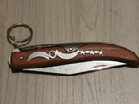 Туристический складной нож OKAPI 907E 21 см с фиксатором, ручка дерево, фото №8