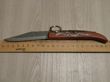 Туристический складной нож OKAPI 907E 21 см с фиксатором, ручка дерево, numer zdjęcia 10