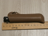 Ніж складний,напівавтомат M390 Tanto Flipper 21.3 см на підшипниках,чохол зі шкірозаміника, фото №4