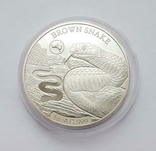 Соломоновы Острова. Змея. 1 доллар 2019 г. Копия, фото №2