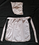 Прошлый век английский Белый фартук+ чепец униформа кружева, Англия, фото №3