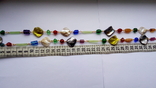 Бусы- цепь, перламутр, разноцветное стекло лэмпворк, фото №3