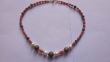 Ожерелье, натуральный коралл, натуральный жемчуг, унакит, агат, фото №5