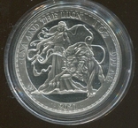 Серебро Уна и лев 2021 О-в Святой Елены унция, фото №2