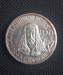 Німеччина 1971 Медаль до 500-річчя Альбрехта Дюрера Нюрнберг, фото №2
