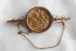 Золота брошка Соверен 1901, фото №8