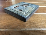 Старинная икона "Господь Вседержитель" в серебряном окладе 84 пробы и киоте, фото №9