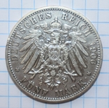 1906г, 5 марок, Бавария., фото №5