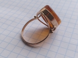 Перстень з бурштином *583 р.19 вага 4,3 г, фото №2