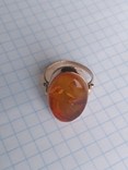 Перстень з бурштином *583 р.19 вага 4,3 г, фото №5