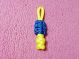 Брелок паракорд темляк жовто-блакитний непотеряйка, фото №2